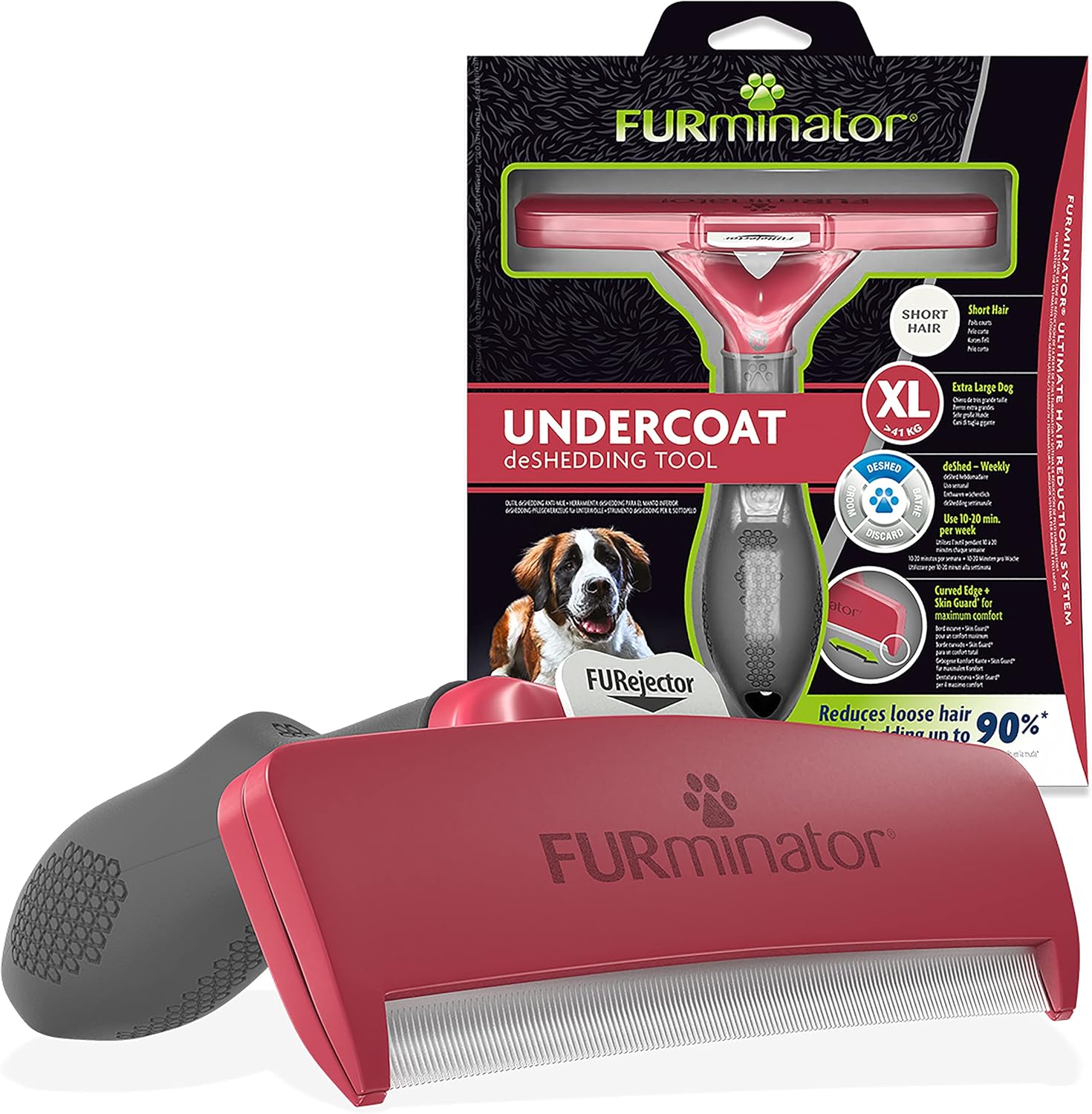 FURminator Undercoat deShedding Tool for Medium Short Hair Dogs 9-23 kg, T691665